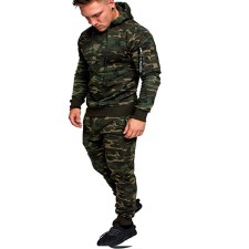 Men's Outdoor Sports Casual Camouflage Pullover Hooded Suit FLZH-W33-ZK33