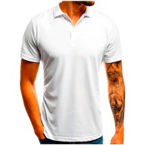 Men's Simple Casual Solid Color Short Sleeve Polo FLZH-ZT153