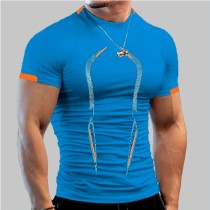Men's Fitness Sports Training Fashion Short Sleeve Top FLZH-ZT155