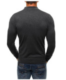 Men's Casual Zip Solid Slim Long Sleeve Top  FLZH-W15