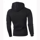 Men Neckline Zipper Casual Hooded Sweatshirts FLZH-ZW25
