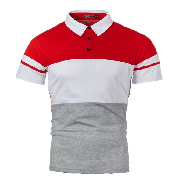 Men's Casual Fashion Short Sleeve Colorblock POLO FLZH-ZT131