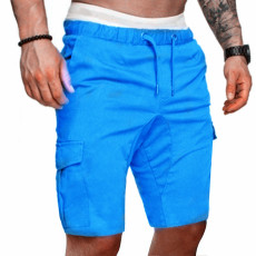 Men's Solid Color Tether Casual Shorts FLZH-ZK57