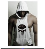 Men Skull Printed Sleeveless Hooded Vest FLZH-ZT32