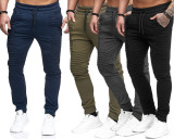 Men Slim Stripe Design Casual Pants FLZH-ZK19