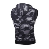 Men Camouflage Casual Zip Hooded Vest FLZH-ZW28