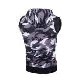 Men Camouflage Casual Zip Hooded Vest FLZH-ZW28