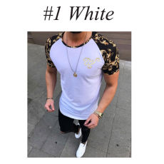 Men Color Block Fashion Short Sleeve T-Shirt FLZH-ZT107