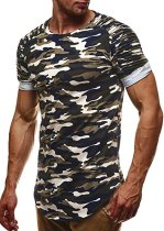 Men's Casual Camouflage Short Sleeve T-shirt FLZH-ZT20