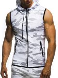 Casual Camouflage Sleeveless Hooded Vest FLZH-W36
