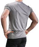 Men Short Sleeve Hole Zipper Decoration Casual T-Shirt FLZH-ZT06