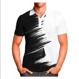 Men's Summer Print Casual Short Sleeve Top FLZH-ZT160