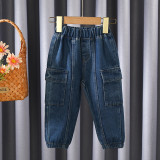 Kids Boys Girls Denim Jeans Pants YKTZ-2302