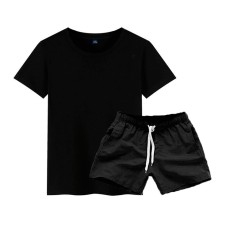 Men's Short Sleeve Fashion T-Shirt Two Piece Shorts Set FLZH-ZT129-ZK70