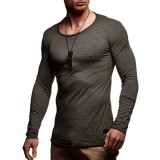 Men's Casual Fashion Long Sleeve T-Shirt FLZH-ZT71