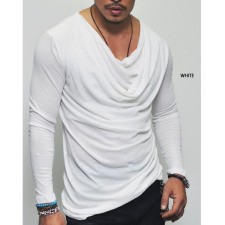 Men's Solid Color Long Sleeve T-Shirt FLZH-ZT09