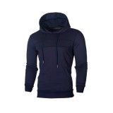 Men's Fashion Casual Solid Color Long Sleeve Hoodie Sweatshirt FLZH-ZW72