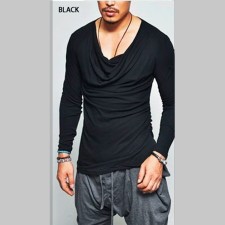 Men's Solid Color Long Sleeve T-Shirt FLZH-ZT09
