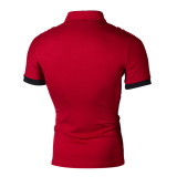 Men Casual Short Sleeve Lapel T-Shirts FLZH-ZT10