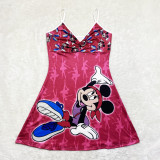 Cartoon Print Sling Mini Nightdress SHD-9816