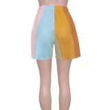Rainbow Color Drawstring Shorts SH-390309