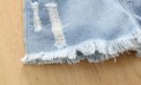 Kids Printed Top+Denim Jeans Shorts 2 Piece Sets YKTZ-2212