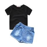 Kids Boys T Shirt+Denim Shorts 2 Piece Sets YKTZ-G016