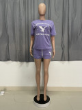 Casual Printed T Shirt And Shorts 2 Piece Sets YSYF-7568