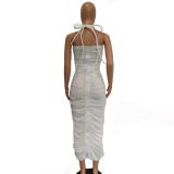 Sext Hater Hollow Out Bandage Maxi Dress BN-9324