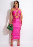 Sext Hater Hollow Out Bandage Maxi Dress BN-9324