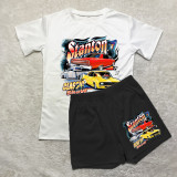 Casual Printed T Shirt And Shorts 2 Piece Sets DAI-8386