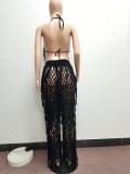Sexy Tassel Crochet Hollow Out Two Piece Sets NYF-8115