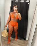 Sexy Crochet Hollow Out Two Piece Pants Sets ZSD-0228