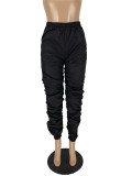 Casual Solid Stacked Pants AWN-5258