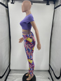 Casual Printed Two Piece Pants Sets XMEF-1186