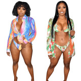 Sexy Printed Swimsuit 3 Piece Sets OD-8500