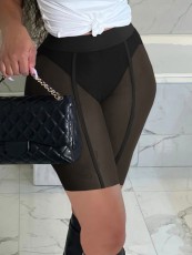 Plus Size Sexy Mesh See Through Shorts SHA-86311