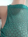 Sexy Printed See-Through Drawstring 2 Piece Shorts Sets YD-8625