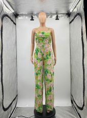 Floral Print Sleeveless Strap Jumpsuit ANDF-1366