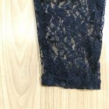 Letter Print Split T-Shirt+Lace Pants 2 Piece Sets GSDF-1871