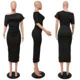 Sexy Solid Color Slim Dress YF-K10150
