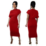Sexy Solid Color Slim Dress YF-K10150