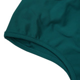 Solid One Shoulder Split Maxi Skirt Two Piece Sets (Without Belt)YF-10165