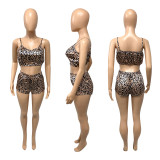 Leopard Print Cami Top And Shorts 2 Piece Sets ME-Y888