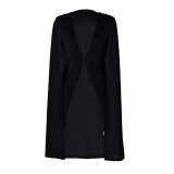 Plus Size Solid Cloak Sleeve Brazer Coat ZSD-G013