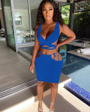 Sexy Hollow Out Bandage Two Piece Skirt Sets ME-S903
