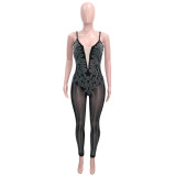 Sexy Hot Drilling Sling Tight Jumpsuit SH-390350