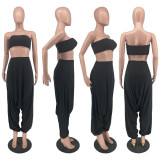 Solid Tube Top Harem Pants Two Piece Sets ZNF-9153