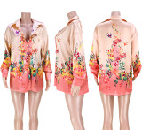Floral Print Long Sleeve Shirt ASL-6591