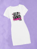 Casual Printed Short Sleeve O Neck T-Shirt Dress DAI-8390